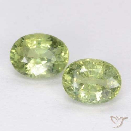 0.56ctw Naturale Verde caldo Zaffiro, Ovale, SI