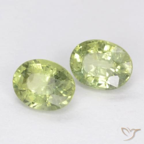 Gemme di Zaffiro Verde caldo naturale da 0.56 ct, Ovale, SI