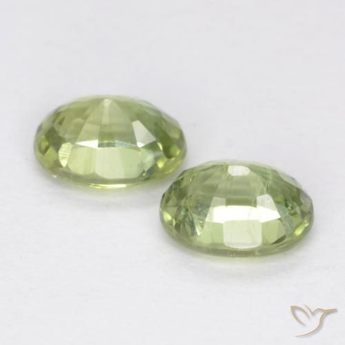 Gemme di Zaffiro Verde caldo naturale da 0.56 ct, Ovale, SI