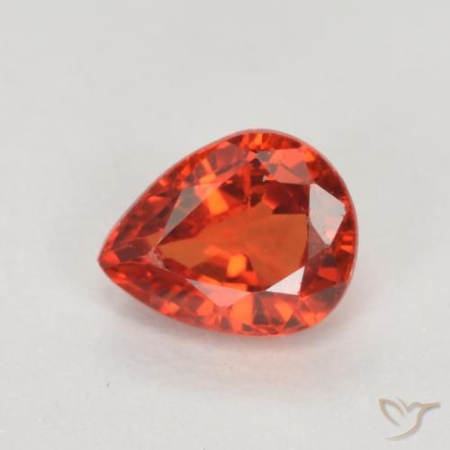 0.39ct Naturale Rosso cremisi brillante Zaffiro, Forma a pera, VS