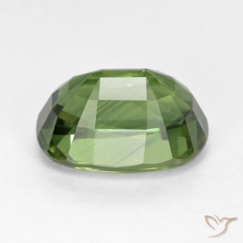 Zaffiro Verde caldo naturale da 4.44 ct, Ovale, VVS-VS