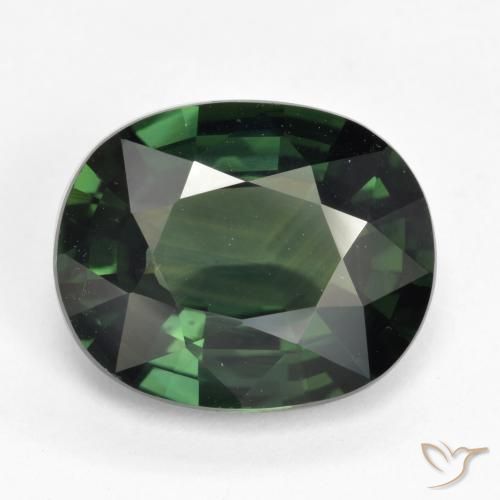 5.05ct Naturale Verde freddo Zaffiro, Ovale, VVS