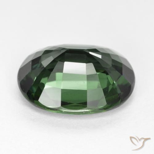 Zaffiro Verde freddo naturale da 5.05 ct, Ovale, VVS