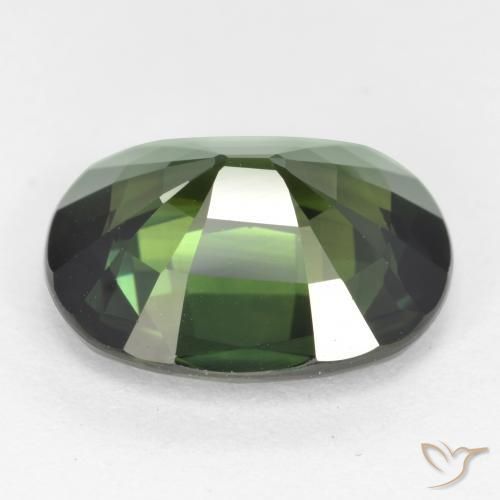 Zaffiro Verde freddo naturale da 6.25 ct, Ovale, VVS