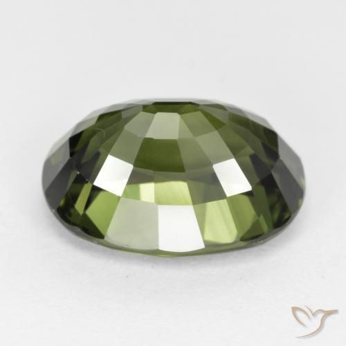 Zaffiro Verde scuro naturale da 5.35 ct, Ovale, VVS