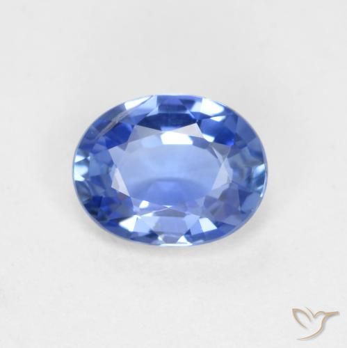 0.62ct Naturale Bambina blu Zaffiro, Ovale, VS