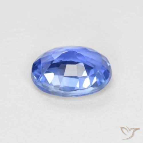 Zaffiro Azzurro naturale da 0.67 ct, Taglio ovale, VVS-VS