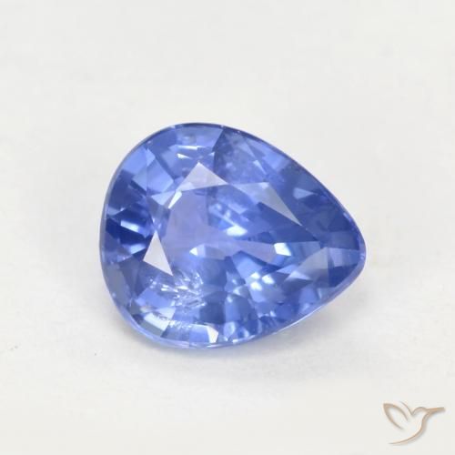 0.67ct Naturale Blu navy medio Zaffiro, Forma a pera, VS-SI