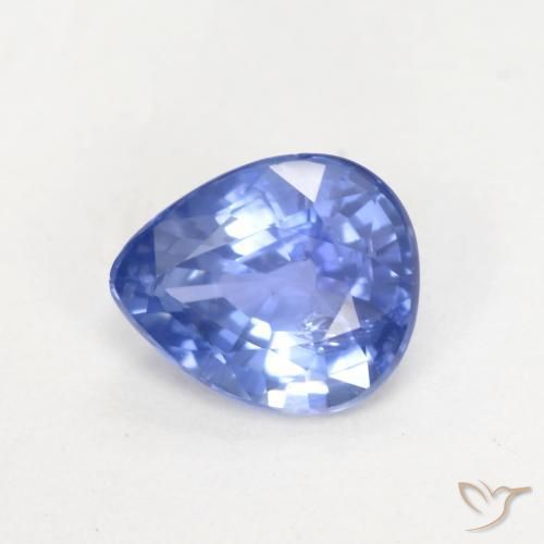 Zaffiro Blu navy medio naturale da 0.67 ct, Forma a pera, VS-SI