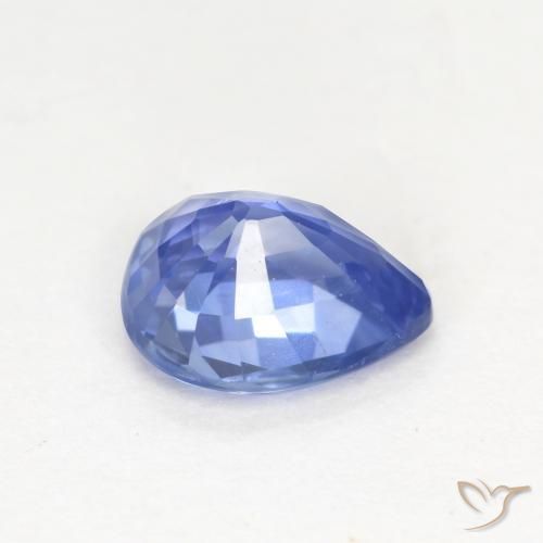 Zaffiro Blu navy medio naturale da 0.67 ct, Forma a pera, VS-SI