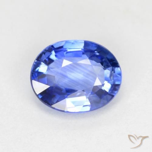0.67ct Naturale Blu pastello Zaffiro, Ovale, VVS-VS