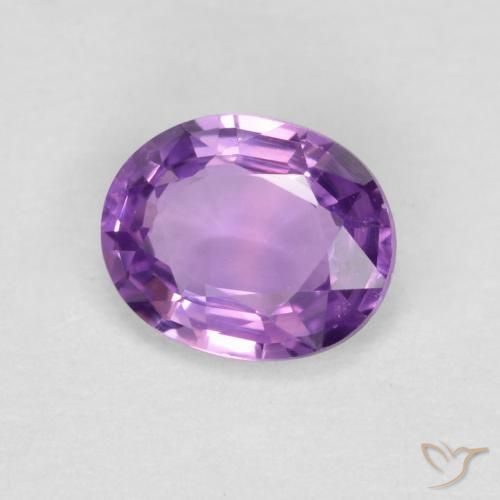 Zaffiro Viola violaceo medio naturale da 0.43 ct, Ovale, VVS-VS