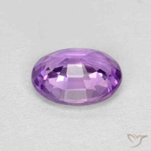 Zaffiro Viola violaceo medio naturale da 0.43 ct, Ovale, VVS-VS