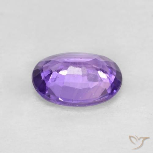Zaffiro Viola medio naturale da 0.40 ct, Ovale, VVS-VS