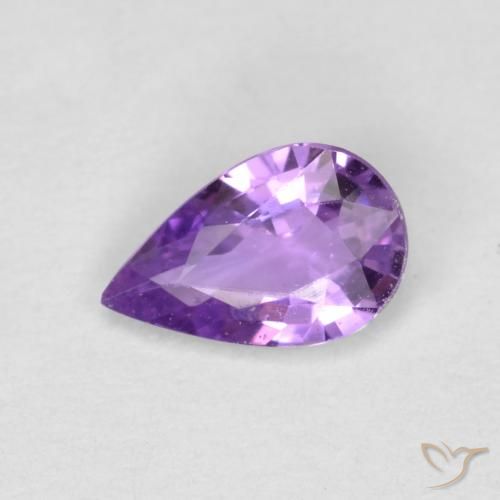 0.39ct Naturale Viola violaceo medio Zaffiro, Forma a pera, VVS-VS