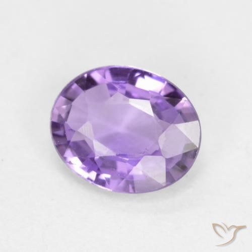Zaffiro Viola rosa medio naturale da 0.46 ct, Ovale, VVS-VS