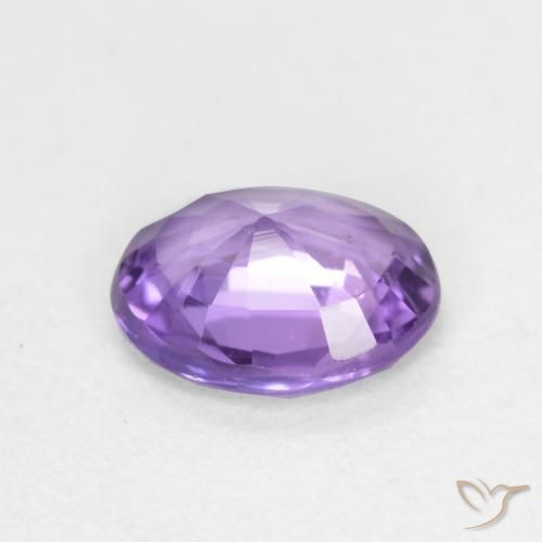 Zaffiro Viola rosa medio naturale da 0.46 ct, Ovale, VVS-VS