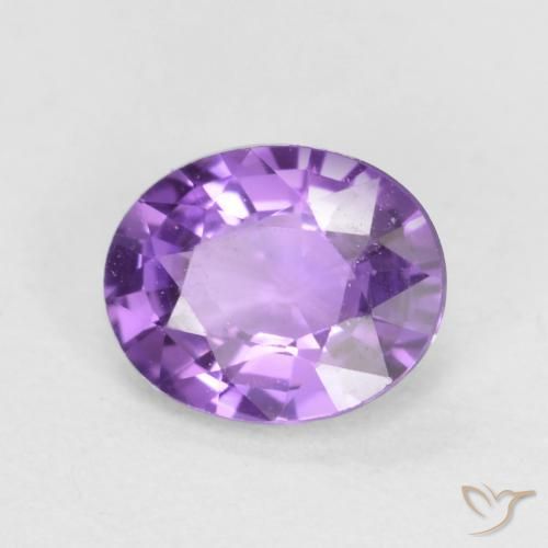 Zaffiro Viola rosa medio naturale da 0.51 ct, Ovale, VVS-VS