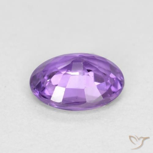 Zaffiro Viola rosa medio naturale da 0.51 ct, Ovale, VVS-VS