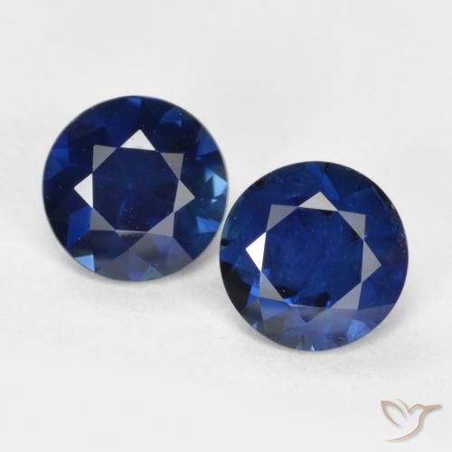 1.19ctw Naturale Blu notte Zaffiro, Rotondo, VS