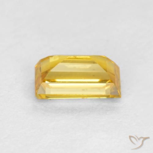 Zaffiro Dorato naturale da 0.41 ct, Taglio a baguette, VS
