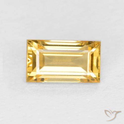 0.39ct Naturale Oro medio Zaffiro, Taglio a baguette, VVS-VS