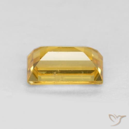 Zaffiro Dorato naturale da 0.46 ct, Taglio a baguette, VS