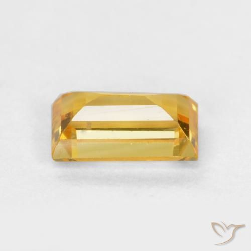 Zaffiro Dorato naturale da 0.39 ct, Taglio a baguette, VS