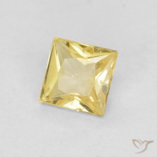 Zaffiro Giallo Toscana naturale da 0.32 ct, Quadrato, VS-SI
