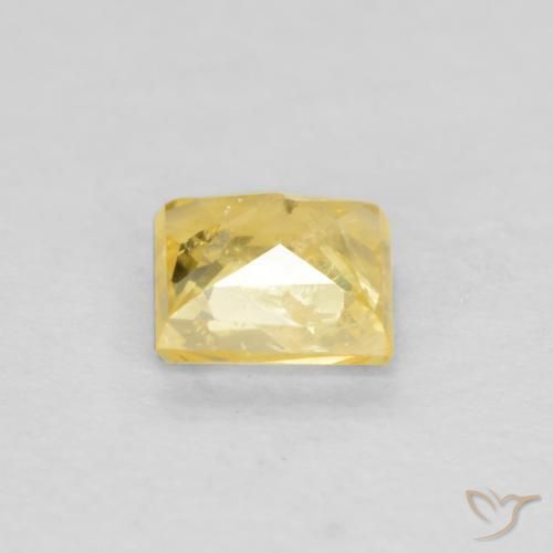 Zaffiro Giallo Toscana naturale da 0.32 ct, Quadrato, VS-SI