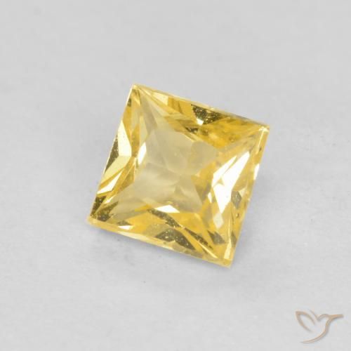 Zaffiro Giallo Toscana naturale da 0.37 ct, Quadrato, VS