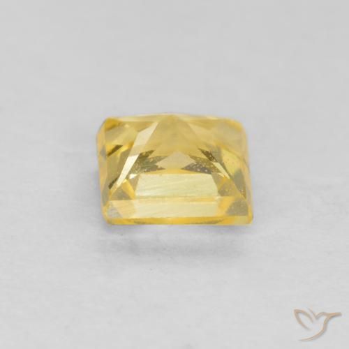 Zaffiro Giallo Toscana naturale da 0.37 ct, Quadrato, VS