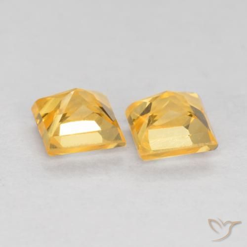 Gemme di Zaffiro Oro medio naturale da 0.58 ct, Quadrato, VS