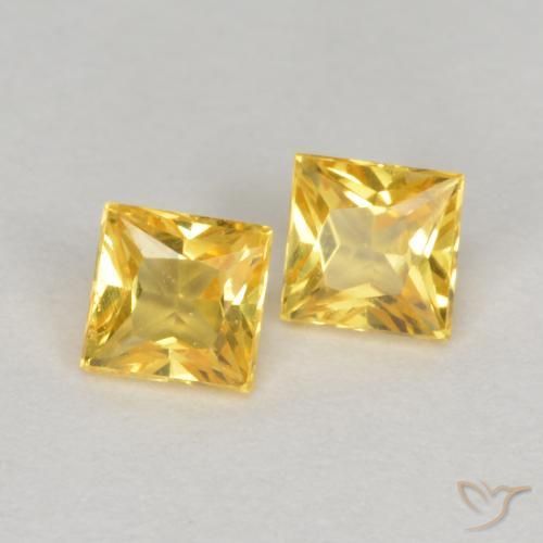 Gemme di Zaffiro Oro naturale da 0.51 ct, Quadrato, VS