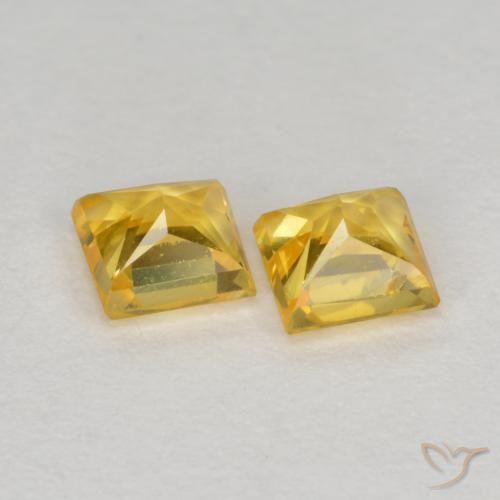 Gemme di Zaffiro Oro naturale da 0.51 ct, Quadrato, VS