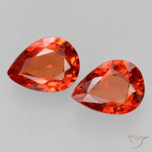 0.75ctw Naturale Rosso fuoco Zaffiro, Forma a pera, VS