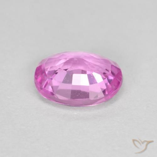 Zaffiro Viola-Rosa naturale da 0.63 ct, Ovale, VS
