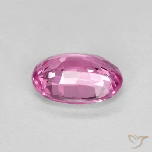 Zaffiro Rosa intenso naturale da 0.39 ct, Ovale, VVS-VS