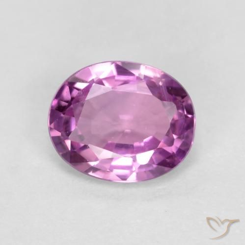 Zaffiro Viola medio naturale da 0.43 ct, Ovale, VVS-VS