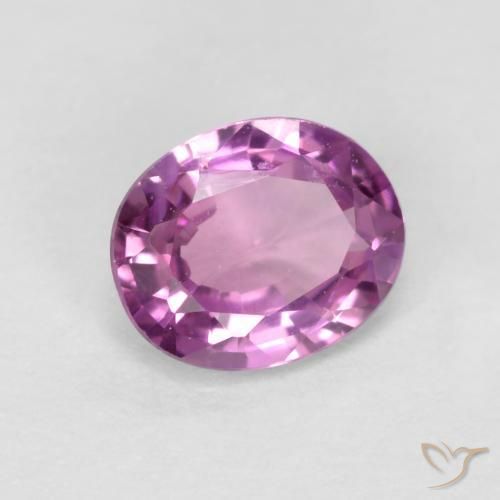 Zaffiro Viola medio naturale da 0.43 ct, Ovale, VVS-VS
