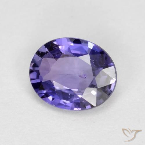 Zaffiro Viola scuro naturale da 0.47 ct, Ovale, VS-SI