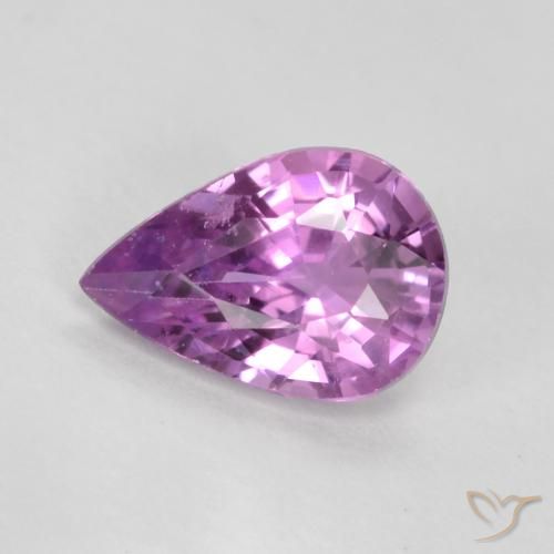 0.42ct Naturale Viola rosato intenso Zaffiro, Forma a pera, VS