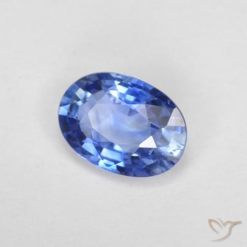 Zaffiro Blu scuro medio naturale da 0.54 ct, Ovale, VS
