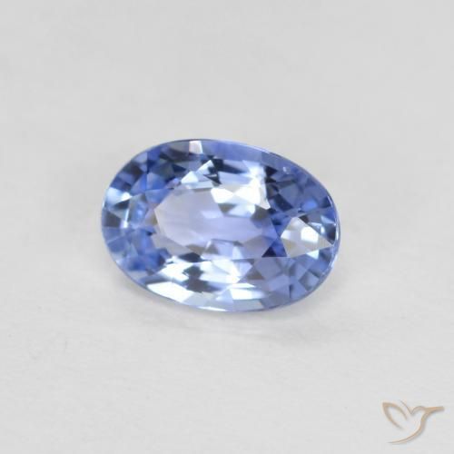 Zaffiro Blu pastello naturale da 0.51 ct, Ovale, VVS-VS