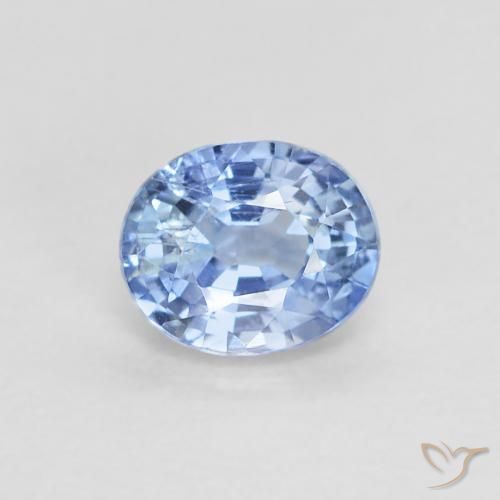 0.51ct Naturale Blu pastello Zaffiro, Ovale, VS-SI