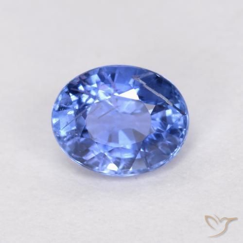Zaffiro Azzurro naturale da 0.52 ct, Ovale, SI