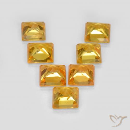 Gemme di Zaffiro Dorato scuro naturale da 2.26 ct, Quadrato, VS