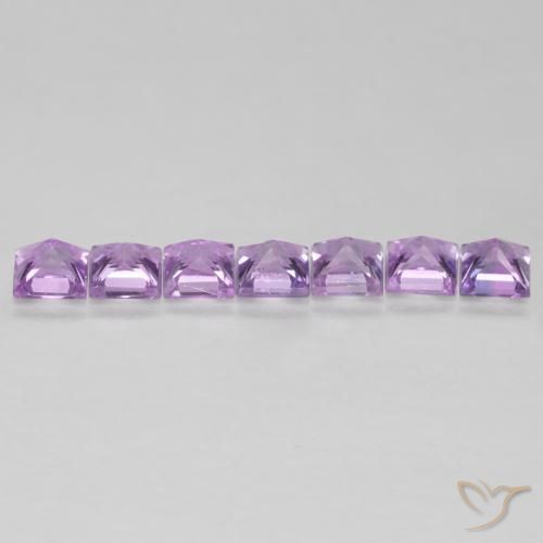 Gemme di Zaffiro Viola medio naturale da 0.85 ct, Quadrato, VS