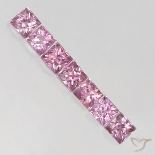 0.67ctw Naturale Rosa Molto Chiaro Zaffiro, Quadrato, VS
