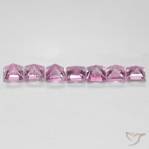Gemme di Zaffiro Rosa Molto Chiaro naturale da 0.67 ct, Quadrato, VS